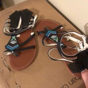 Beaded gladiator sandals